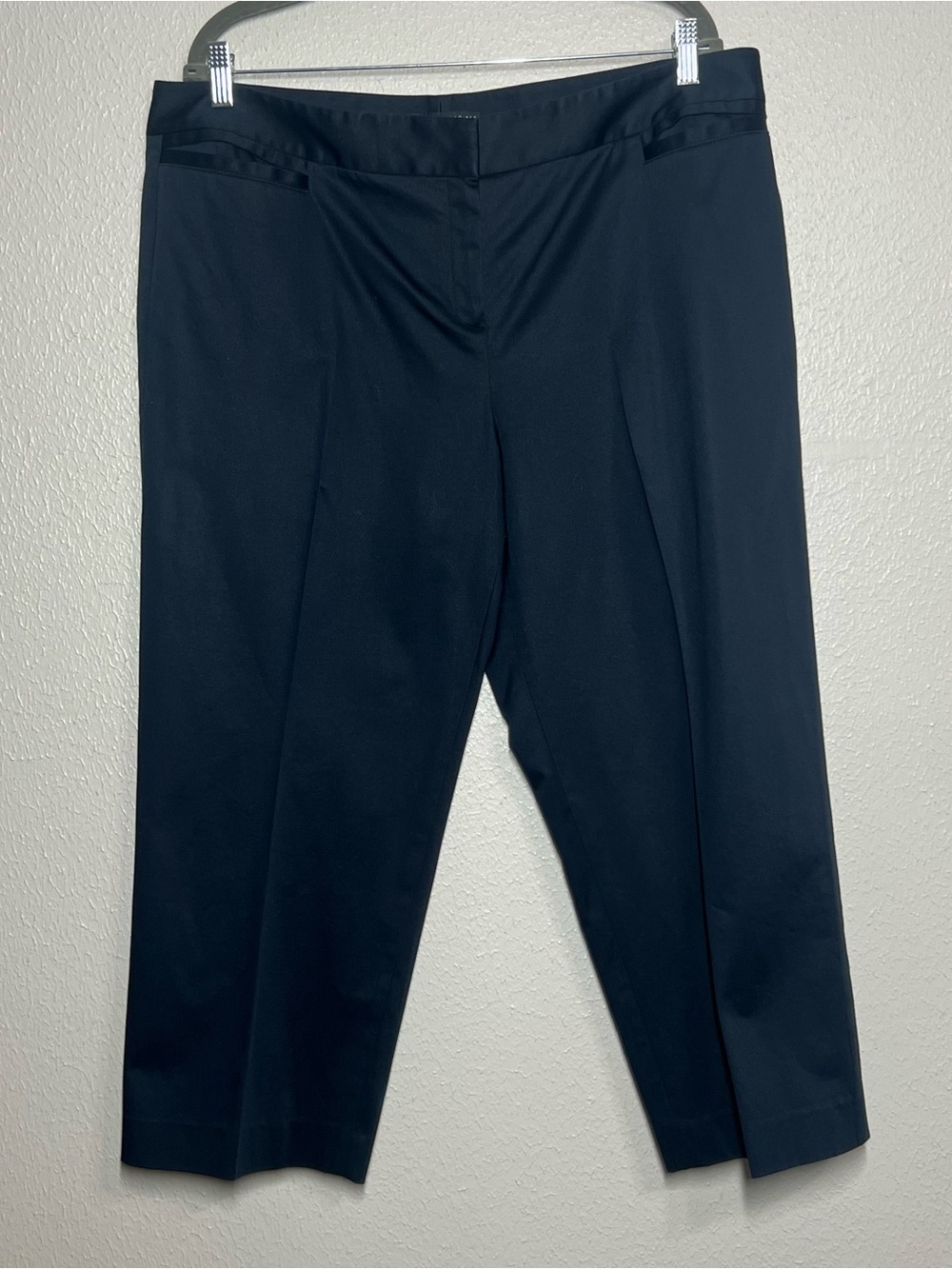 Lafayette 148 New York Pants Womens Size 16 Cropped Navy Blue Ink Career Luxury